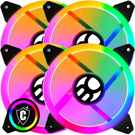 Kit Fan Cooler Led Rgb Rainbow Mm Cm Gabinete Pc Gamer Ventoinha