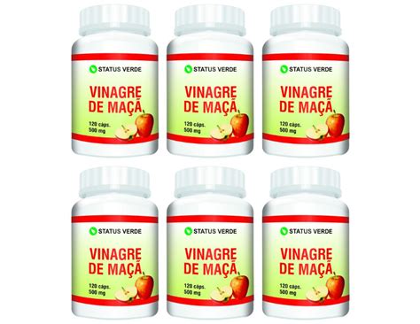 Kit 6 Vinagre de Maçã 720Cáps 500mg Status Verde Status Verde