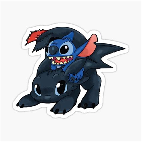 Toothless And Stitch Sticker For Sale By Animated Redbubble