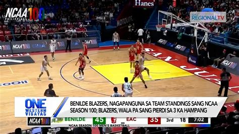 One Western Visayas Benilde Blazers Nagapanguna Sa Team Standings