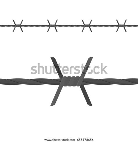 Barbed Wire Seamless Vector Illustration Isolated Stock Vector Royalty Free 658178656