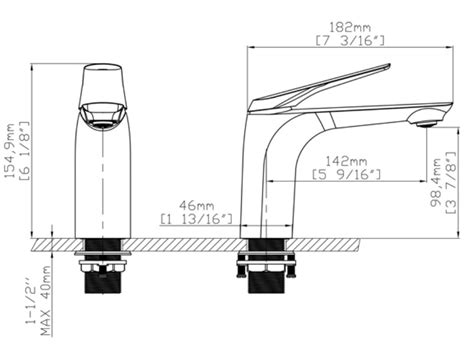 Karag Praxis Lea B05001 Gun Metal Μπαταρία Νιπτήρα Youbath