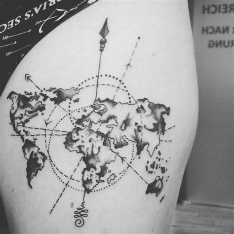 Besten Weltkarte Tattoo Bilder Auf Pinterest Karten Tattoos