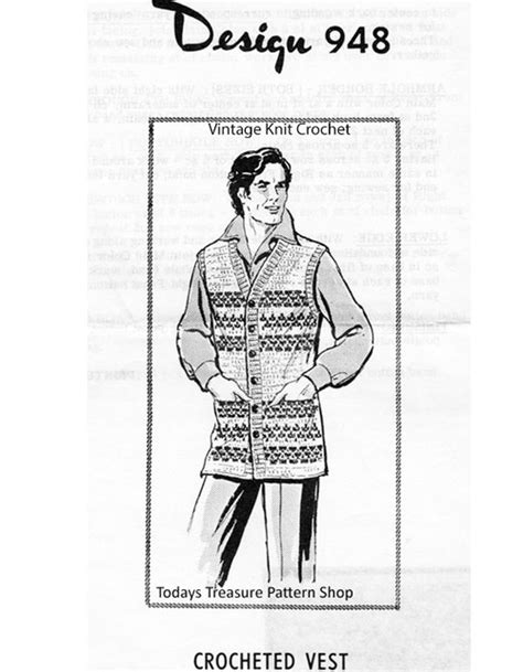 Long Crochet Vest Pattern Flower Motif Laura Wheeler 705 Mail Order