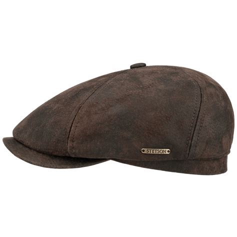 Casquette McCook Marron En Cuir Stetson Achat Casquette Reference