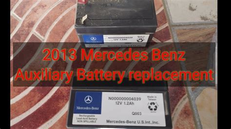 2013 E Class Mercedes Benz Auxiliary Battery Malfunction Location And