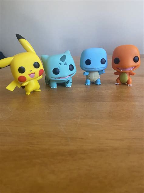 Funko Pop Pokémon Pikachu 553 Squirtle 504 Charmander 455 Bulbasaur