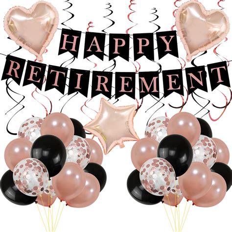 Buy Rose Gold Happy Retirement Decoration Pack Happy Retirement Banner