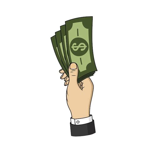 Premium Vector Hand Holding Money Vector Illustration