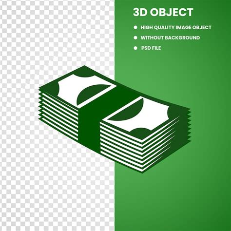 Premium Psd Flying Dollars Set Paper Craft Art Of A Dollar Bill One