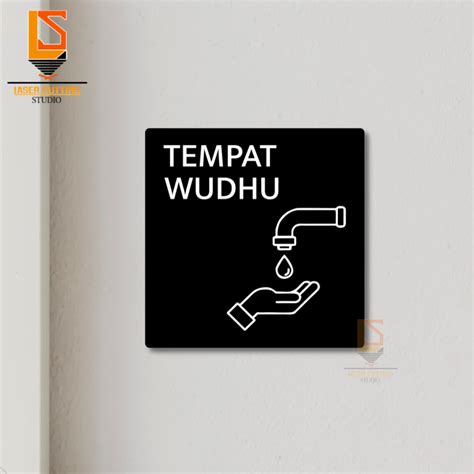 Jual Sign Akrilik Tempat Wudhu Minimalis Akrilik Sign Board Uv Print