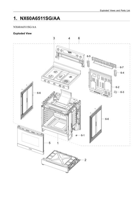 Samsung NX60A6511SG/AA-00 Gas Range | Partswarehouse