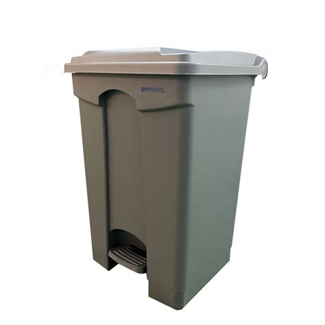 Maxbin 45l Heavy Duty Trash Bin Gray Trash Can With Cover Foot