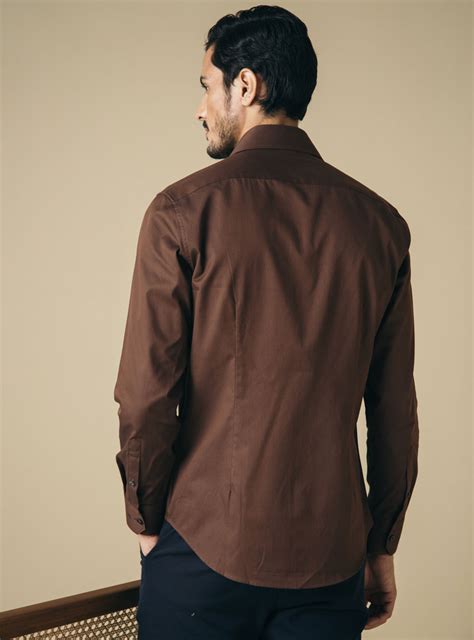 Buy Dark Mocha Luxury Shirts For Men Online Andamen Pep