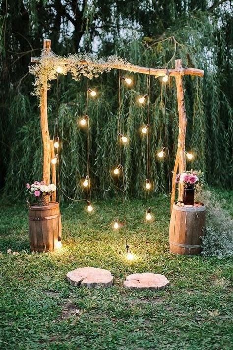 29 Wedding Arches And Altars With Lights Weddingomania