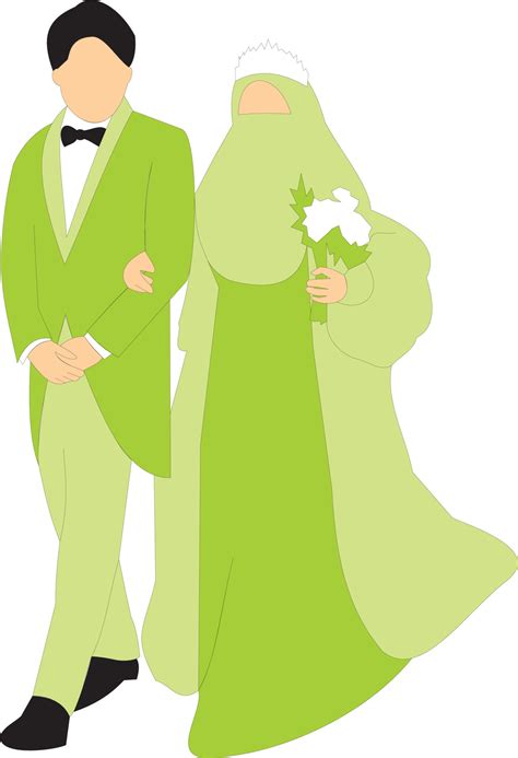 Muslim Wedding Couple 8758917 Vector Art At Vecteezy