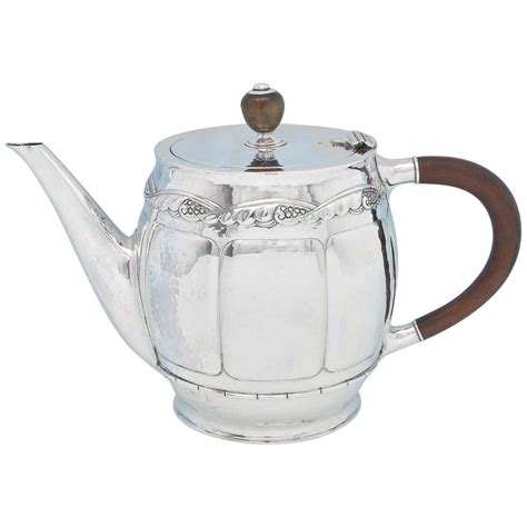 Arts And Crafts Antique Sterling Silver Teapot By Liberty And Co 1914