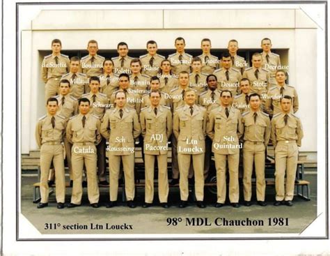 Photo De Classe 1981 98 MDL Bernard Chauchon 311 Section Ltn Louckx