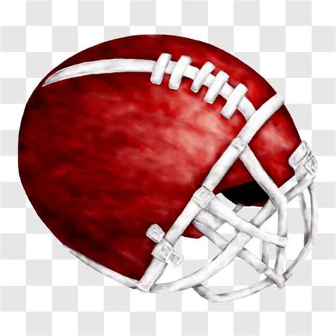 Download Realistic Red and White Football Helmet PNG Online - Creative ...