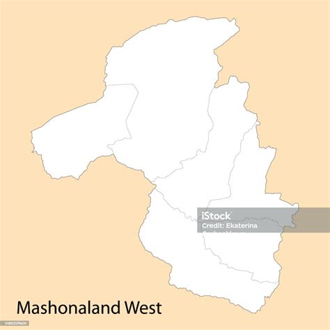 High Quality Map Of Mashonaland West Is A Region Of Zimbabwe Stock Illustration Download Image