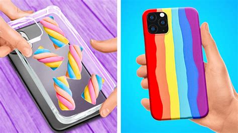 Cool And Easy Diy Phone Cases Ideas 🌈😍 Rainbow Crafts You Can Make At