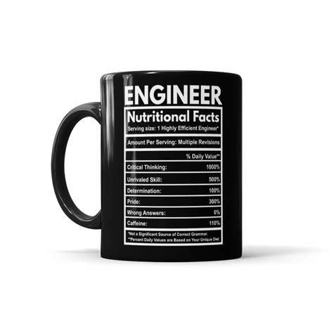 Engineer Nutritional Facts Coffee Mug Brave New Look