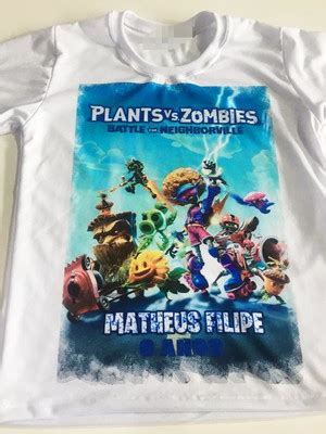 Camiseta Plants Vs Zombies Game Infantil Algodao Compre Produtos