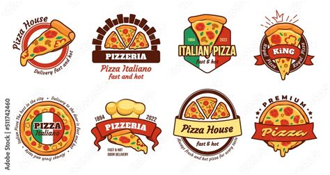 Pizza Slice Logo Hot Fastfood For Italy Shop House Kitchen Simple