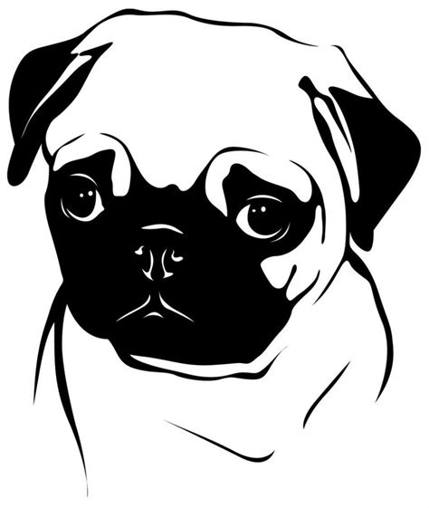 Pug Silhouette Vector at GetDrawings | Free download