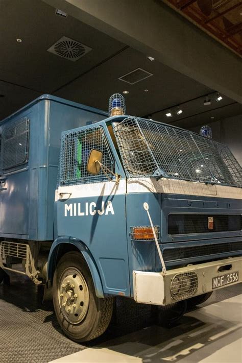 Communist Milicja Police Car In European Solidarity Centre In Gdansk