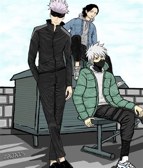 Kakashi Hatake x Gojo x Aizawa illustration || bnha x naruto x jujutsu ...