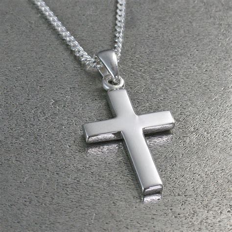 Personalised Men S Silver Cross Pendant Silver Cross Pendant Silver