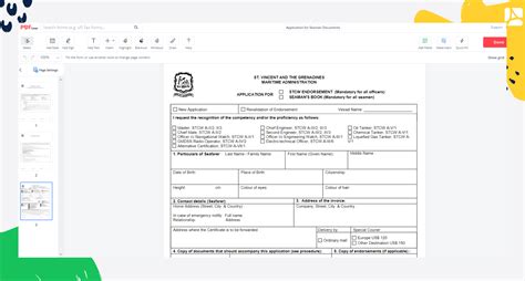 Fillable Application For Seaman Documents Blank Online — Pdfliner