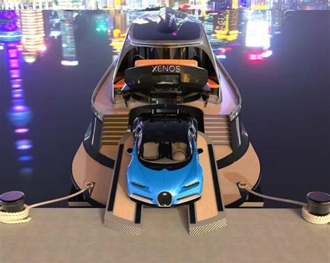 Lazzarini Design S Xenos Hyperyacht Comes With A Matching Bugatti