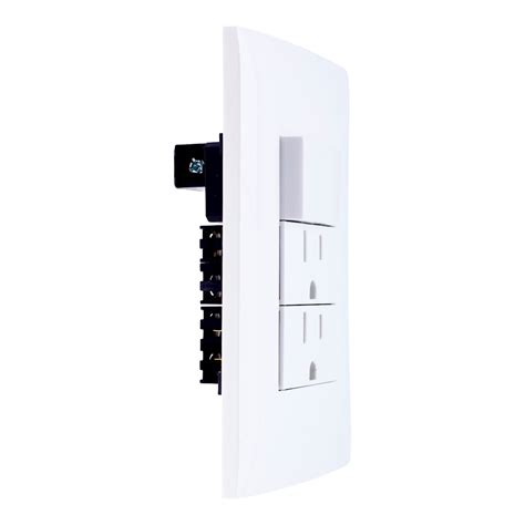 Placa Con Contactos A Tierra Y Interruptor Sencillo Blanco Leviton