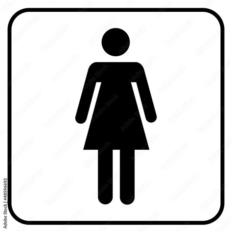 Wc Symbol Toilette Frau Stock Vektorgrafik Adobe Stock