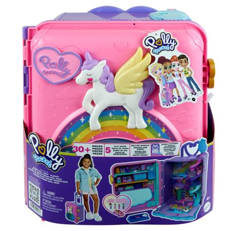Polly Pocket Pollyville Resort Rollaway Playset Dolls Pets Prams