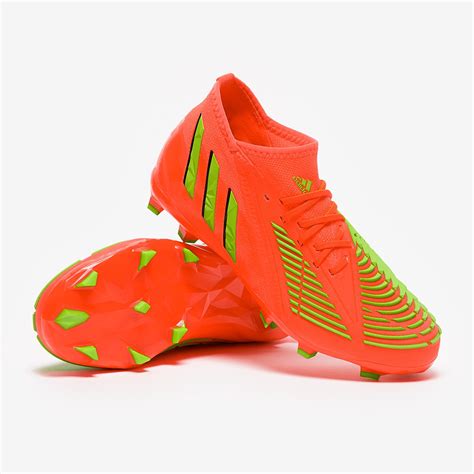 Adidas Enfant Predator Edge Fg Rouge Solaire Vert Solaire Noir