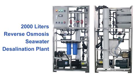 2000 Liters Reverse Osmosis Seawater Desalination Plant Youtube