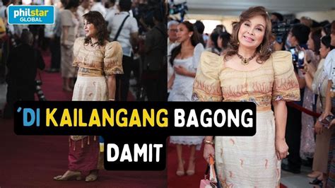 Loren Legarda Wears Philippine Upcycled Abaca Filipiniana For Sona 2023 Youtube