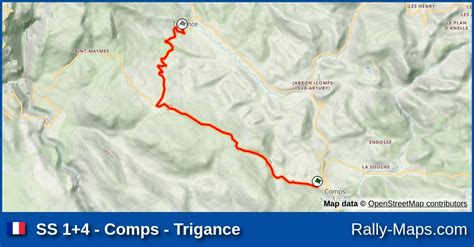 Ss Comps Trigance Stage Map Rallye National Du Pays De