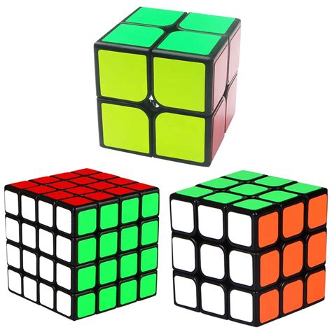 Coolzon Magic Speed Cube Set 2x2 3x3 4x4 Pyraminx Megaminx Puzzle Toy