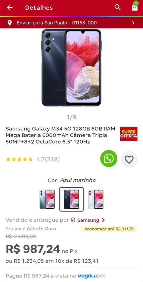 Samsung Galaxy M G Gb Gb Ram Mega Bateria Mah C Mera Tripla