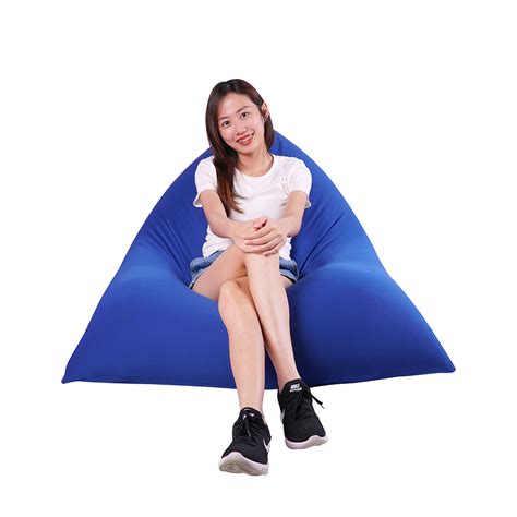 Tetzzz Spandex Lounger Bean Bag By Sg Beans Navy Regular Eps Beans