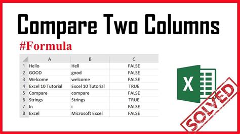 Find Matching Values In Columns Excel