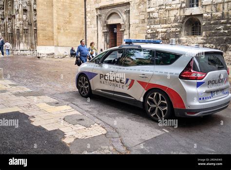 Police Car In The Old Town Aix En Provence France Stock Photo Alamy