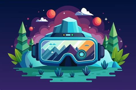 Premium Vector Vr Mockup For A Virtual Reality Escape Room