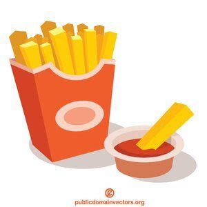 PublicDomainVectors.org-French fries and ketchup | French fries, Fries, Ketchup