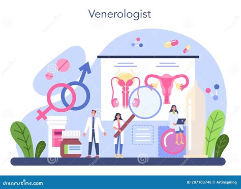 Venereologist Concept Professional Diagnostic Of Dermatology Disease Stock Illustration