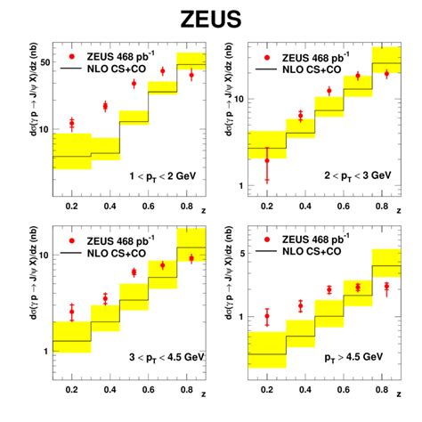 Differential J Cross Sections D Dz Measured In Different P T